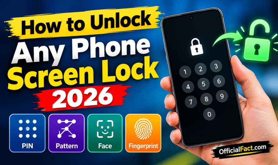 How to Unlock Any Phone Screen Lock 2026: PIN, Pattern, Face & Fingerprint Guide